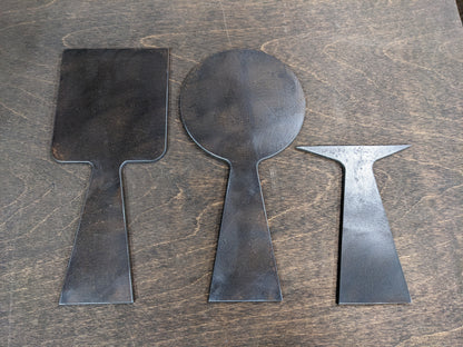 Spatula, Ladle, & Meat Fork Blank Set (10 gauge)