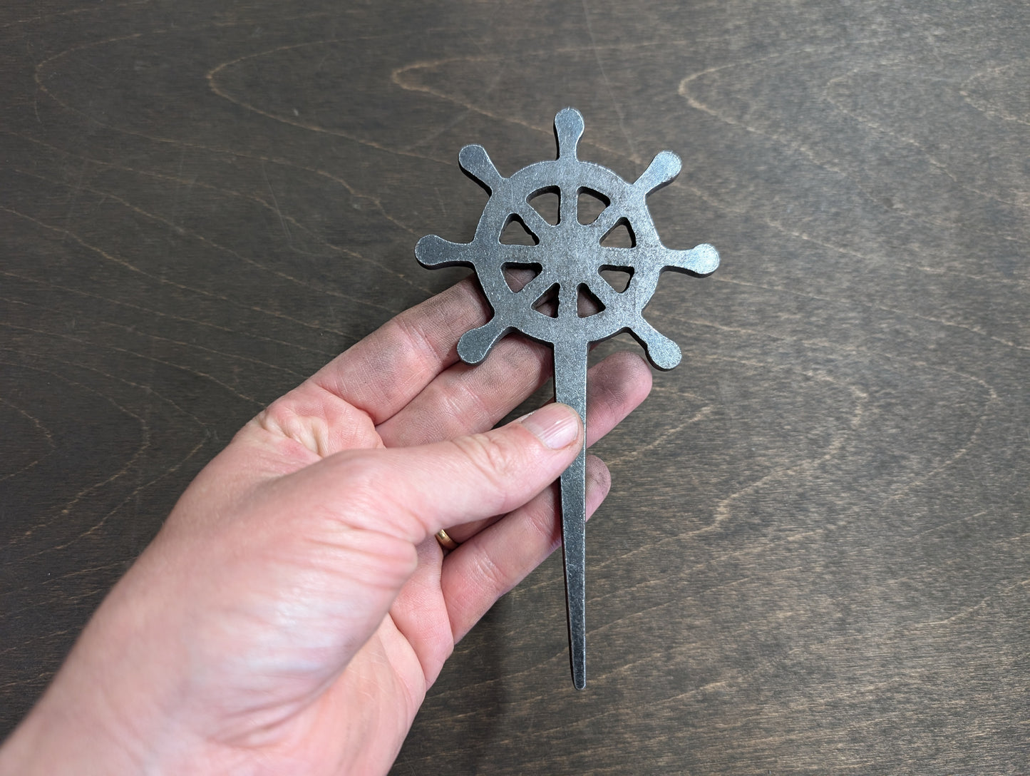 Ship's Wheel Hook Blank