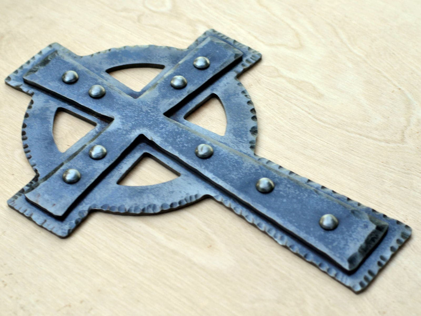 Metal Cross Wall Art // Cross Wall Decor // Iron Cross Wall Decor // Blacksmith Made Hand Forged Cross