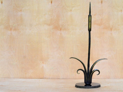 Hand Forged Cattail Sculpture * Metal Cattail Sculpture * Metal Cattail Art * Hand Forged Metal Sculpture * Cattail Garden Sculpture