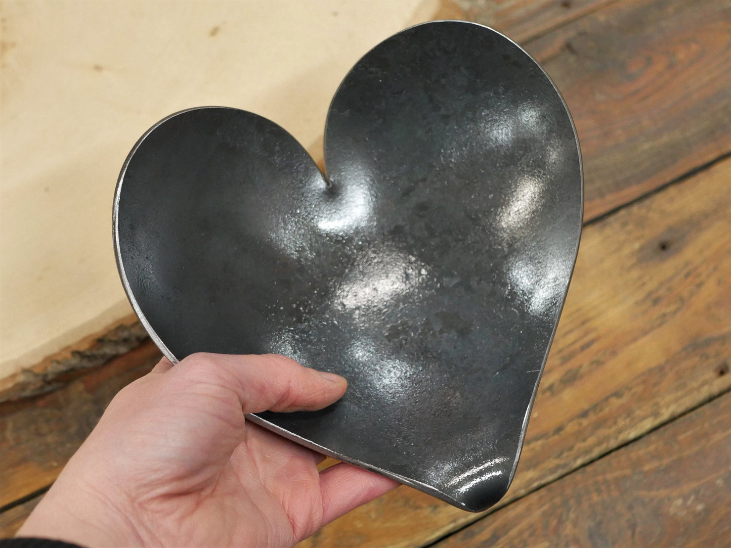 Metal Heart Bowl * Hammered  Metal Bowl * Steel Anniversary Gift * 11 Year Anniversary Gift for Men * 11 Anniversary Gift For Women * Forged