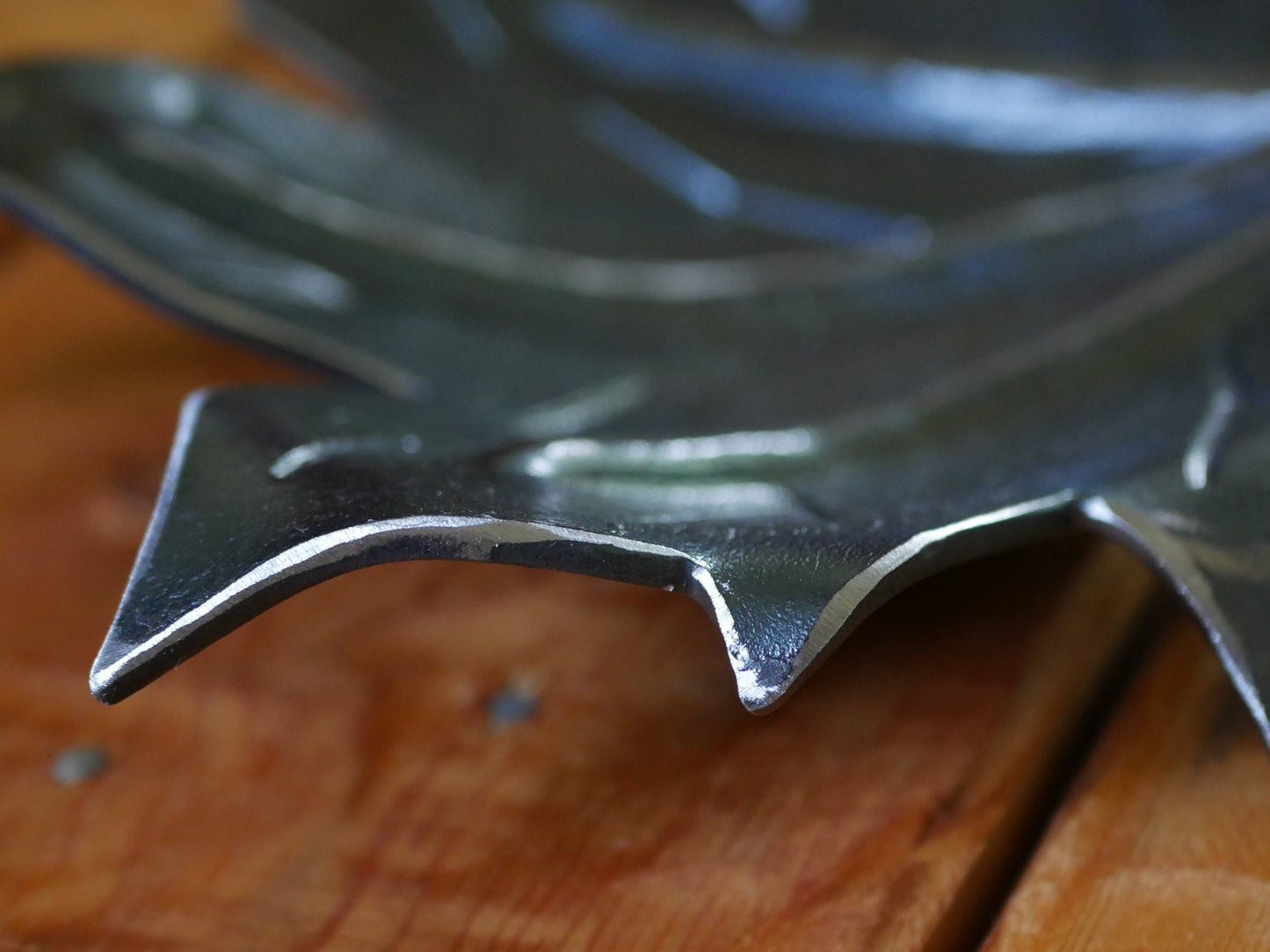 Hand Forged Maple Leaf Bowl * Blacksmith Made Leaf Spoon Rest * Maple Leaf Decor * Hammered Bowl * Handcrafted Steel Dish