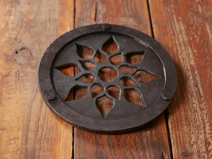 Sunflower Trivet Set of 3 * Metal Trivets for Hot Dishes * Black Trivets for Hot Pan * Hot Plate Holders * Iron Pot Stand * Hot Plate