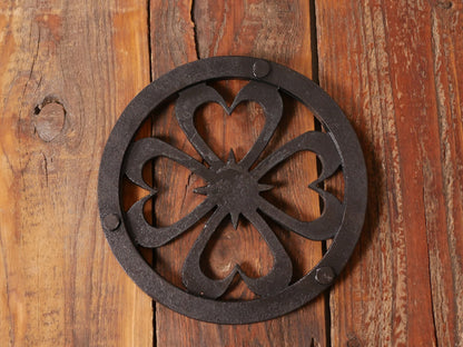 Heart Trivet Set of 3 * Metal Trivets for Hot Dishes * Black Trivets for Hot Pan * Hot Plate Holders * Iron Pot Stand * Hot Plate