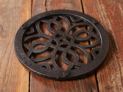 Celtic Knot Trivet Set of 3 * Metal Trivets for Hot Dishes * Black Trivet for Hot Pan * Hot Plate Holders * Iron Pot Stand