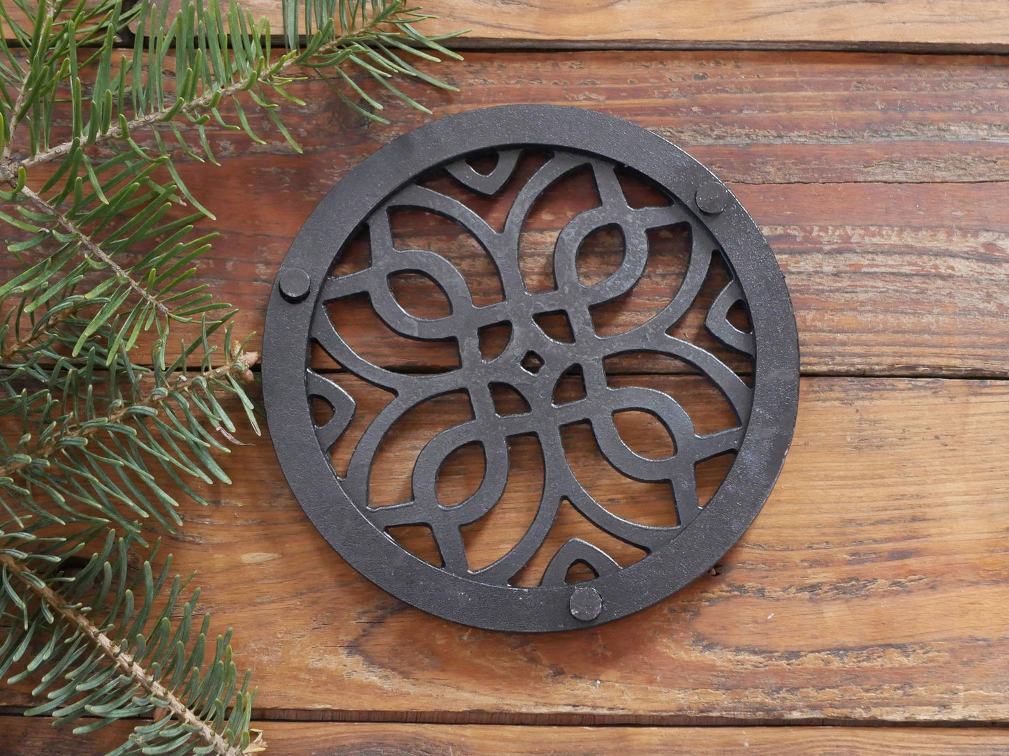 Celtic Knot Trivet Set of 3 * Metal Trivets for Hot Dishes * Black Trivet for Hot Pan * Hot Plate Holders * Iron Pot Stand