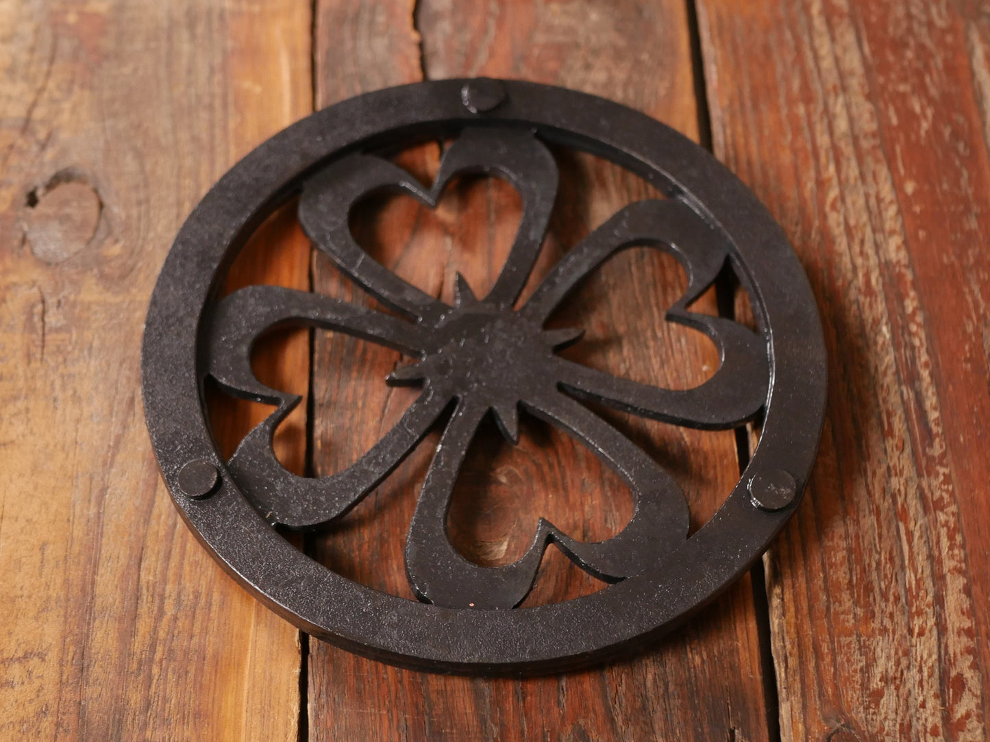 Heart Trivet Set of 3 * Metal Trivets for Hot Dishes * Black Trivets for Hot Pan * Hot Plate Holders * Iron Pot Stand * Hot Plate