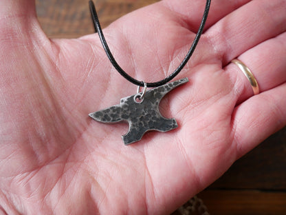 Hammered Anvil Necklace for Blacksmiths* Hammered Anvil Pendant * Blacksmith Necklace * Gift for Blacksmiths