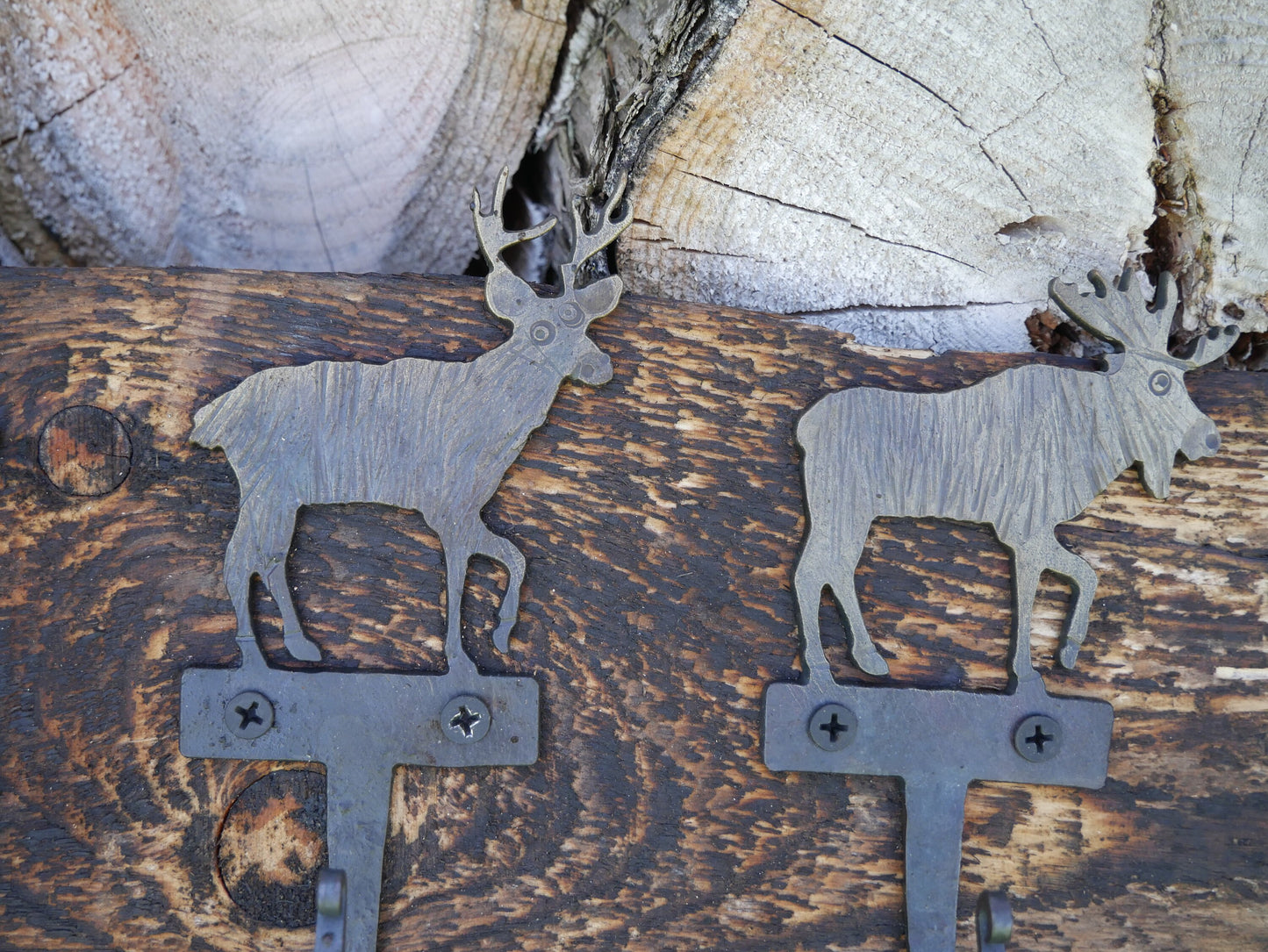 Woodland Animals Wall Coat Rack *Primitive Metal Coat Rack * Blacksmith Made Hand Forged * Gift for Dad * Gift For Him