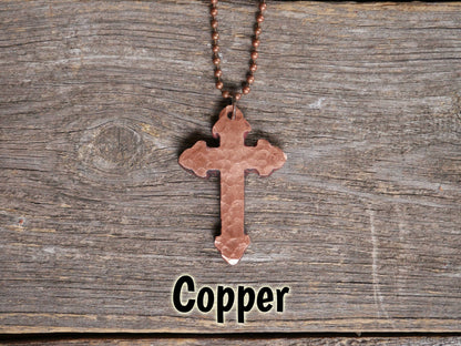 Hand Forged Copper Cross * Hammered Cross Pendant * Christian Gift for Men or Women * Forged Cross Necklace * Handmade Copper Necklace