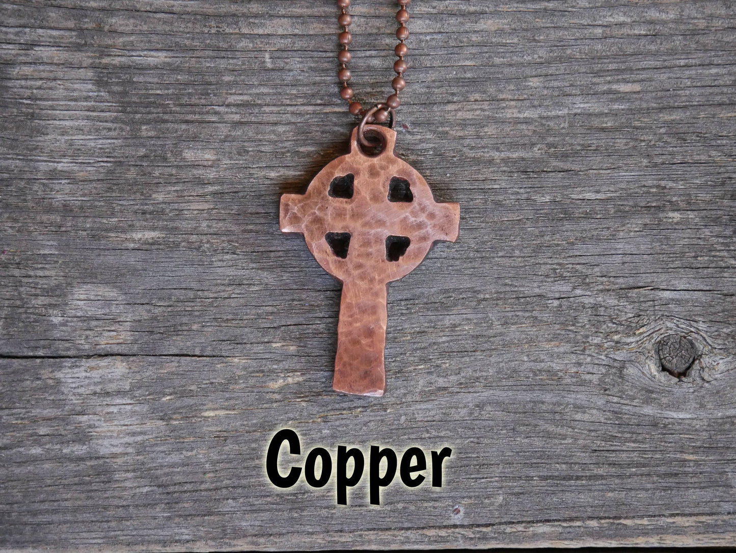 Hand Forged Celtic Cross * Hammered Cross Pendant * Christian Gift for Men or Women * Forged Cross Necklace * Handmade Copper Necklace