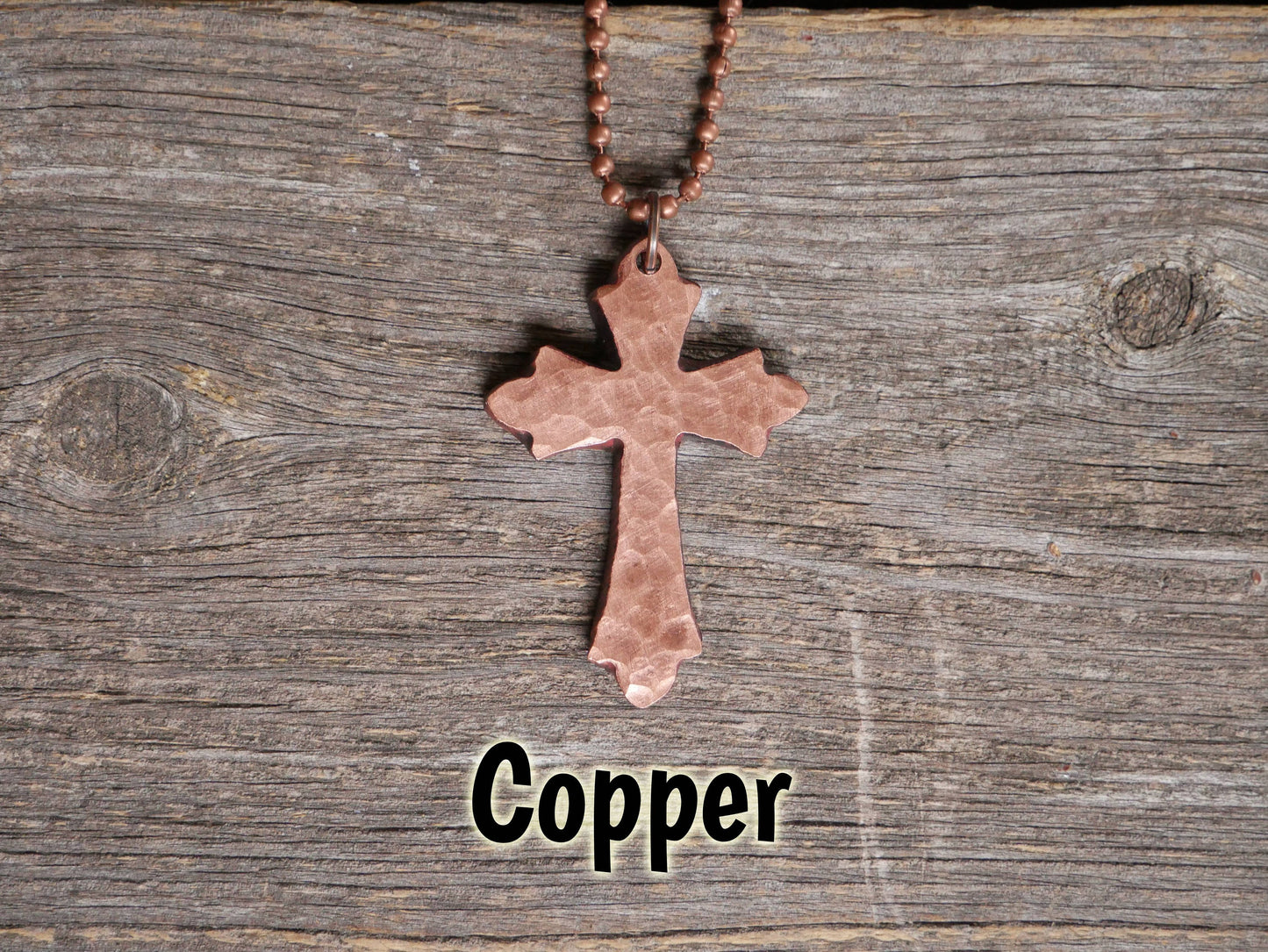 Hand Forged Copper Cross * Hammered Cross Pendant * Christian Gift for Men or Women * Forged Cross Necklace * Handmade Copper Necklace