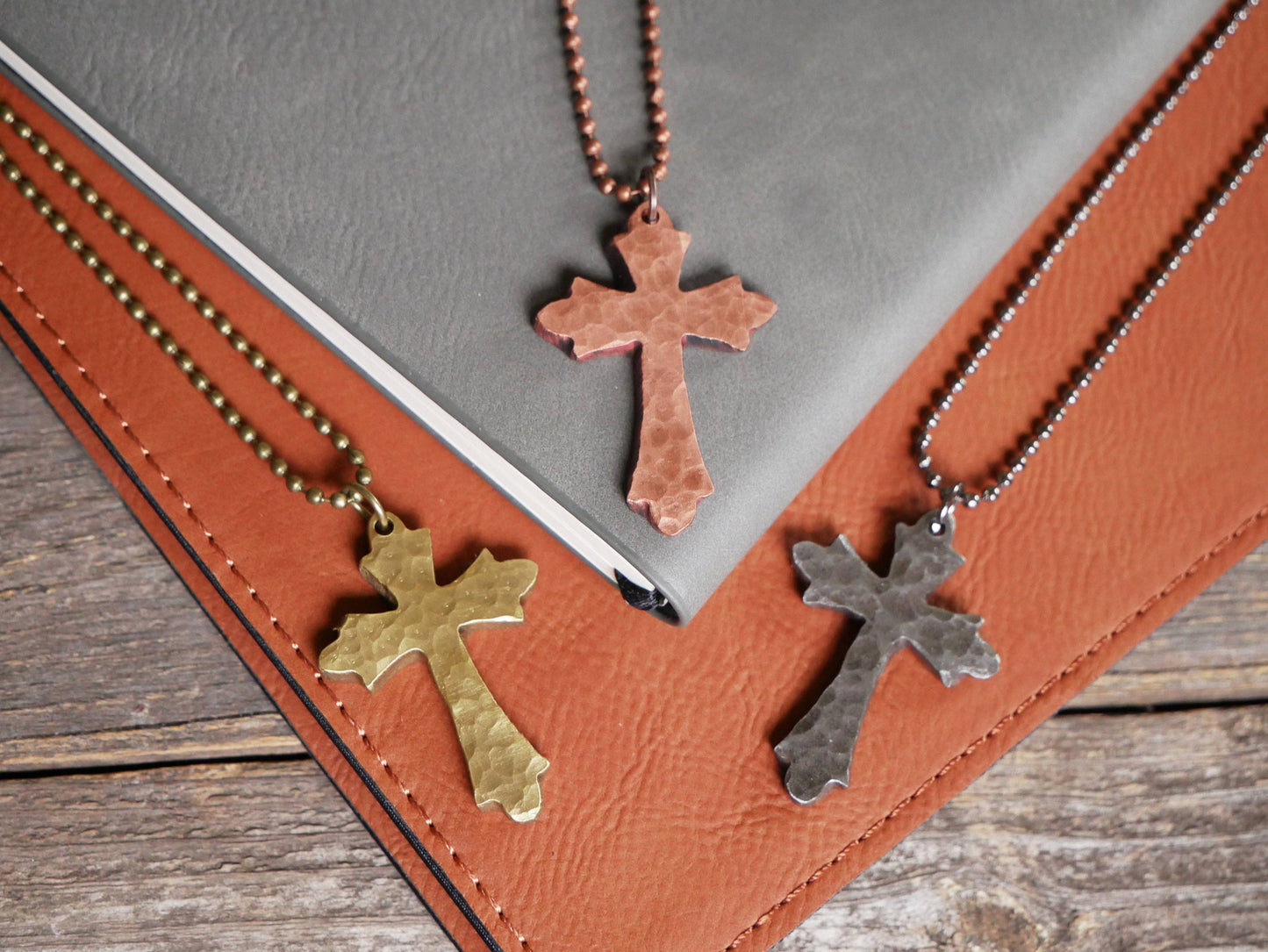 Hand Forged Copper Cross * Hammered Cross Pendant * Christian Gift for Men or Women * Forged Cross Necklace * Handmade Copper Necklace