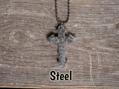 Hand Forged Copper Cross * Hammered Cross Pendant * Christian Gift for Men or Women * Forged Cross Necklace * Handmade Copper Necklace