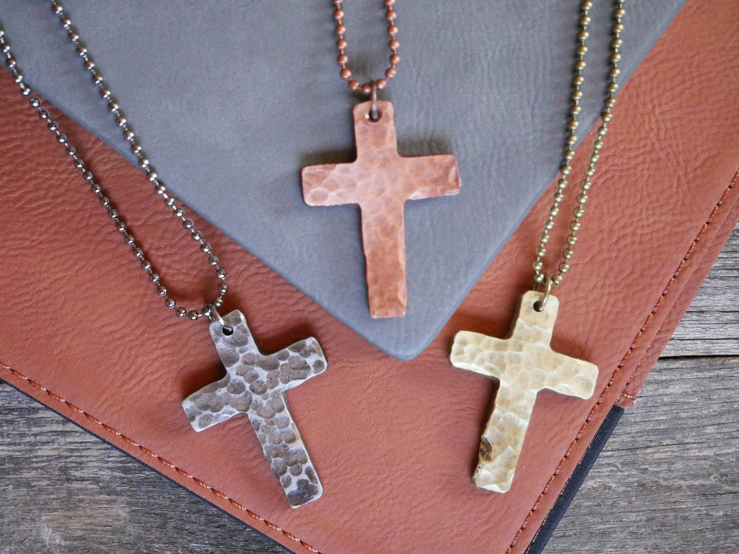 Hand Forged Copper Cross * Hammered Cross Pendant * Christian Gift for Men or Women * Forged Cross Necklace * Handmade Copper Necklace