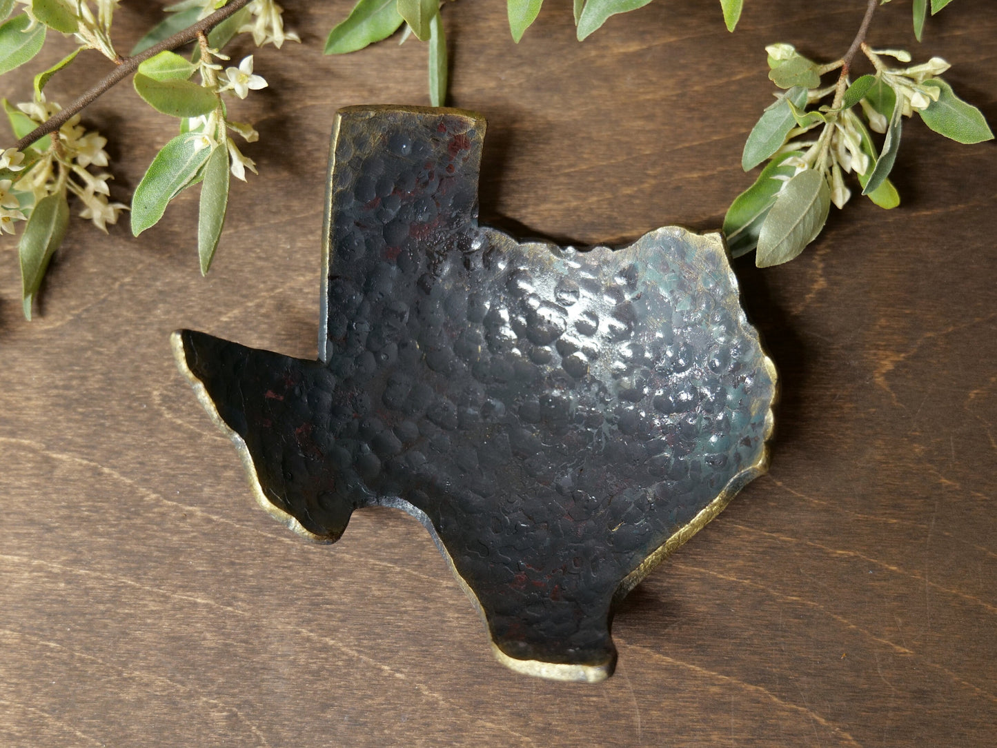 Hand Forged Texas Trinket Dish * Texas Decor * Texas Gifts * Texas Bowl * Lone Star State Gifts * TX Ornament Gift