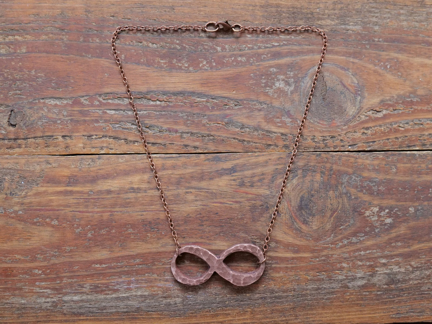 Hammered Infinity Necklaces for Women * Copper Infinity Pendant Necklace* Gift for Her * Copper Anniversary Gift * Anniversary for Her