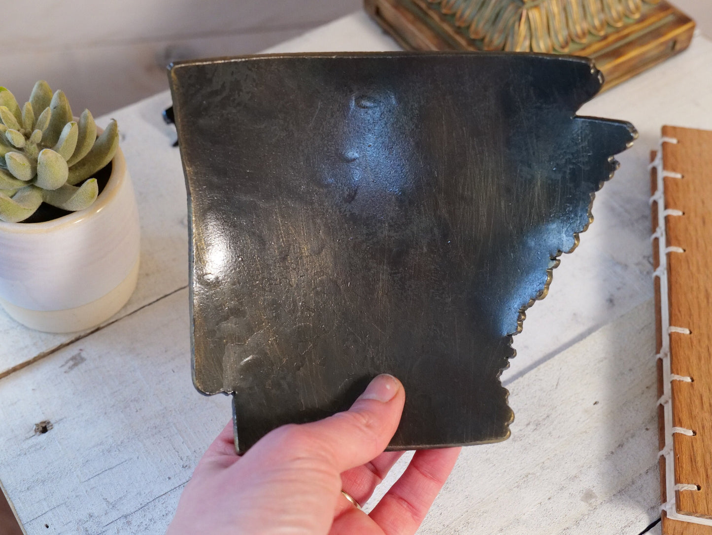 Hand Forged 6" Arkansas Trinket Dish * AR Decor * Arkansas Gifts * AR Bowl * The Natural State Gifts * AR Gift for Her Him