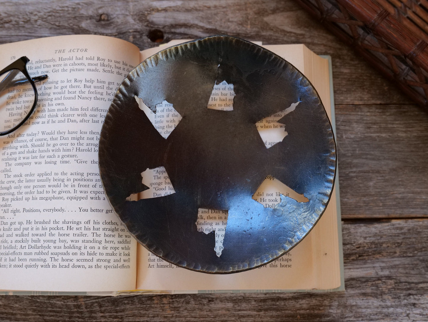 Hammered Lighthouse Steel Bowl *Lighthouse Decor * Hand Forged Metal Bowl Blacksmith Made Hammered Dish Gift for Her Steel Gifts Him