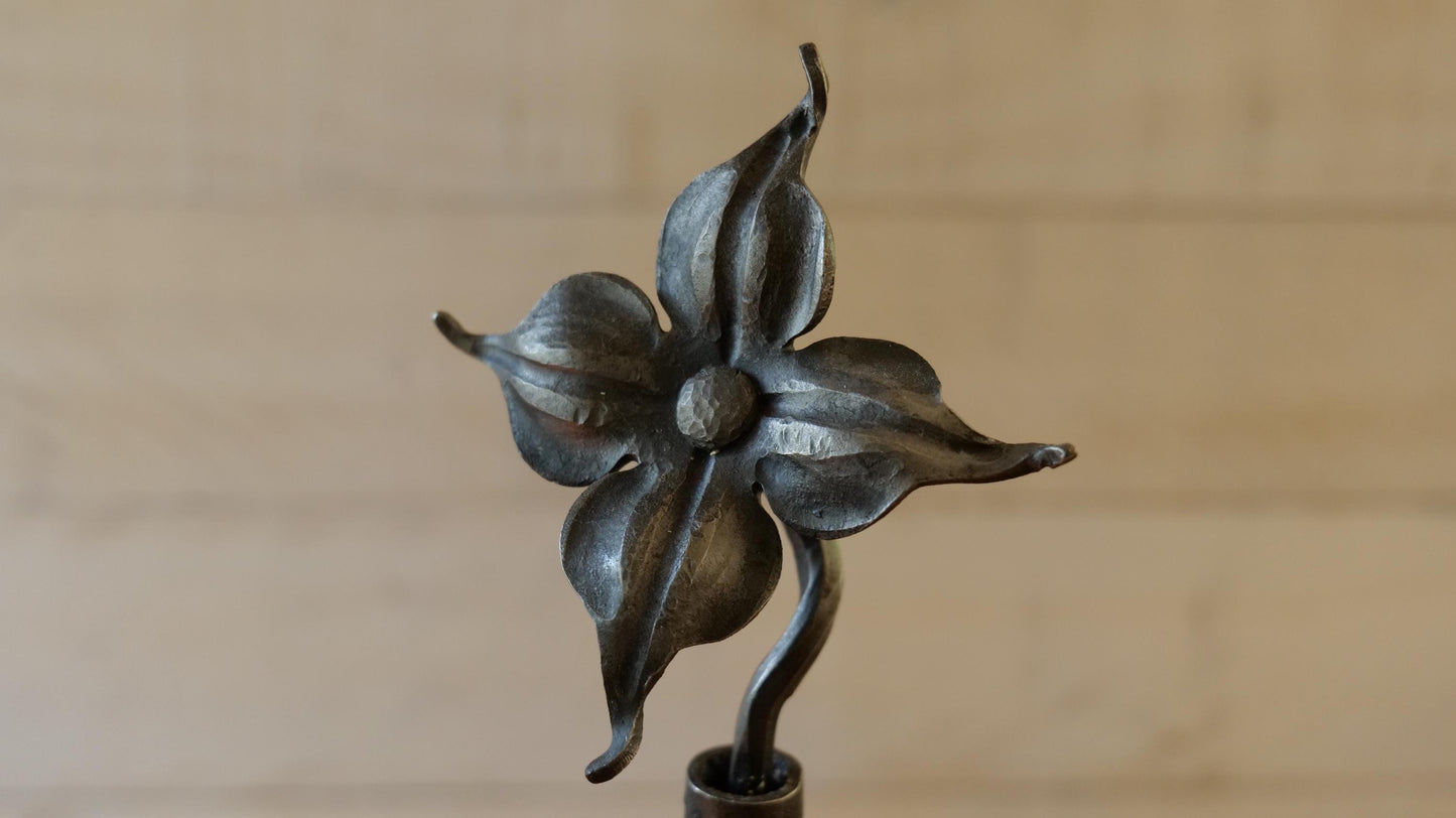 Metal Flower Sculpture * Forged Rose Art * Blacksmith Made * Metal Sculpture Flower *11 Year Anniversary Gift for Him * Blacksmith Flower