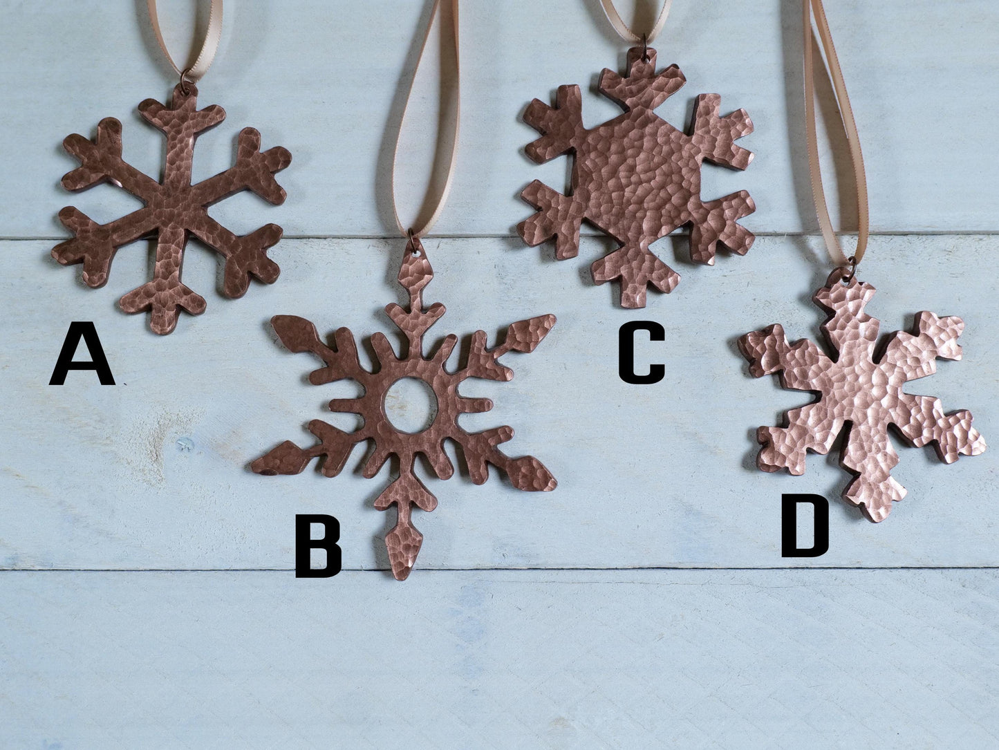 Hand Forged Copper Snowflake Ornament * Christmas Decor * Winter Gifts * Handmade Christmas Ornament * Snow Gifts * Wintery Ornament Gift