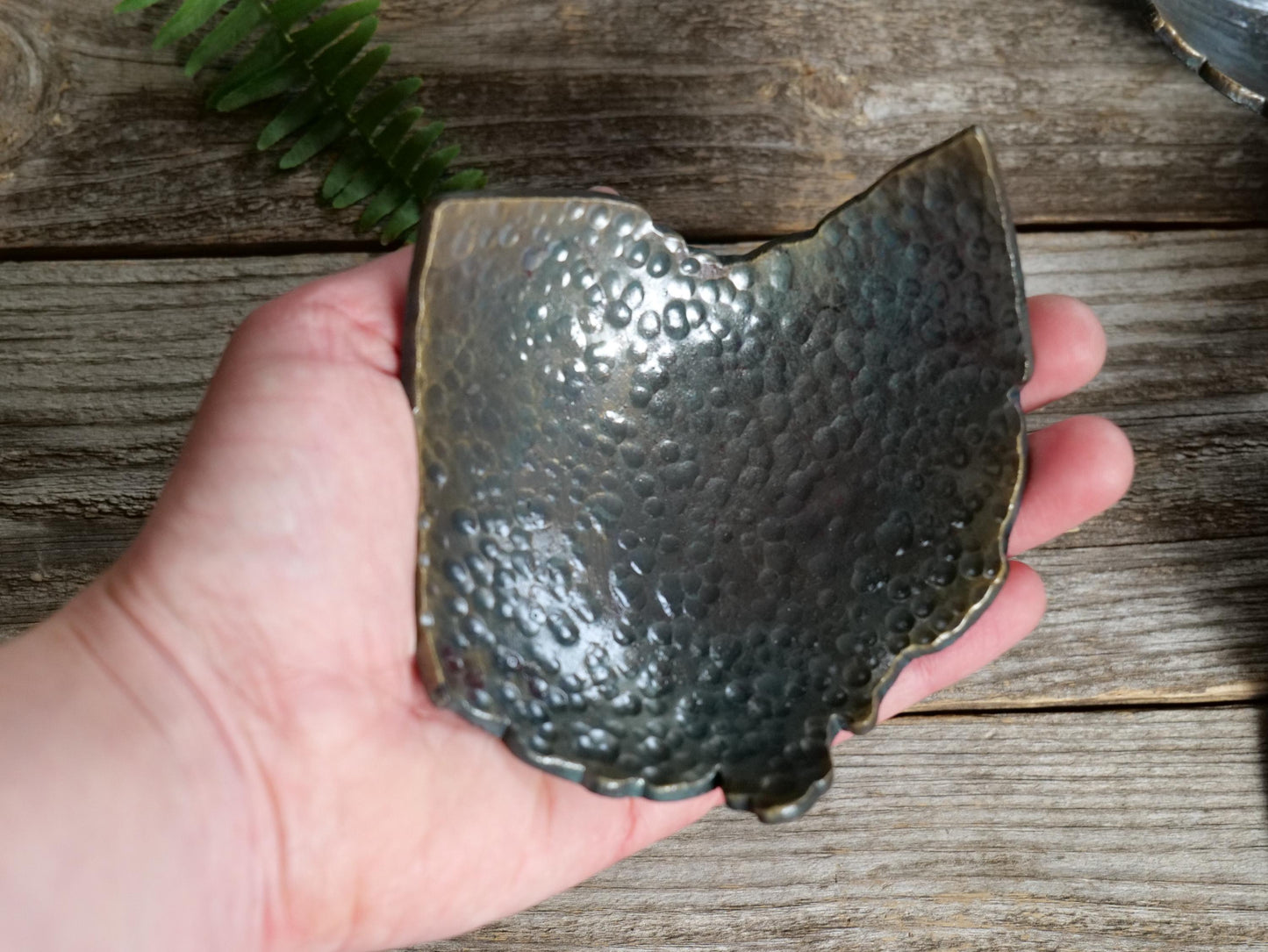 Hand Forged Ohio Trinket Dish * Ohio Decor * OH Gifts * Ohio Bowl * Buckeye State Gifts * OH Gift for Her or Gift for Him