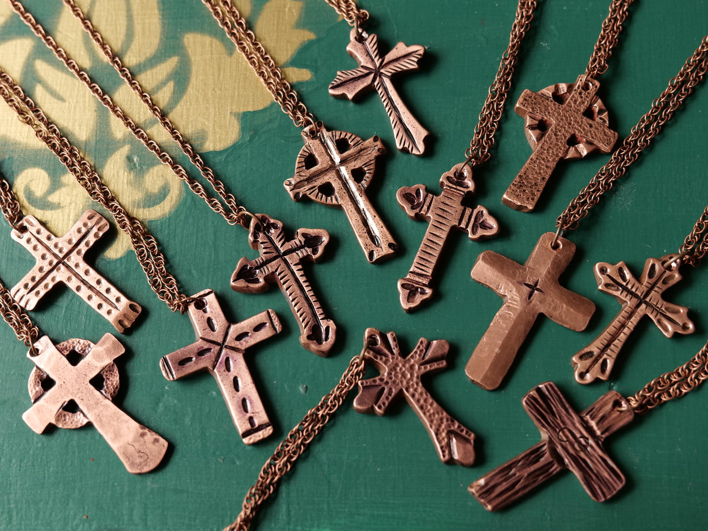 Hand Forged Copper Cross * Hammered Cross Pendant * Christian Gift for Men or Women * Forged Cross Necklace * Handmade Copper Necklace