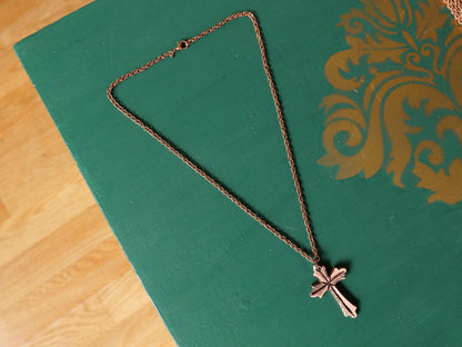 Hand Forged Copper Cross * Hammered Cross Pendant * Christian Gift for Men or Women * Forged Cross Necklace * Handmade Copper Necklace