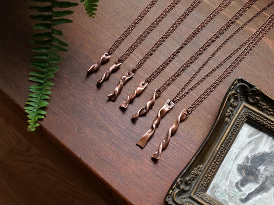 Hand Forged Copper Twist Necklace * 7th Anniversary Gift for Her * Copper Anniversary  * Copper Jewelry *7 Year Anniversary Gift for Her