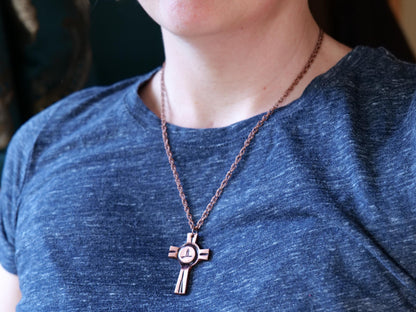 Copper Lighthouse Necklace * Psalm 27:1 Lighthouse Necklace *Bible Verse Gifts * Christian Jewelry for Men for Women * Lighthouse Pendant