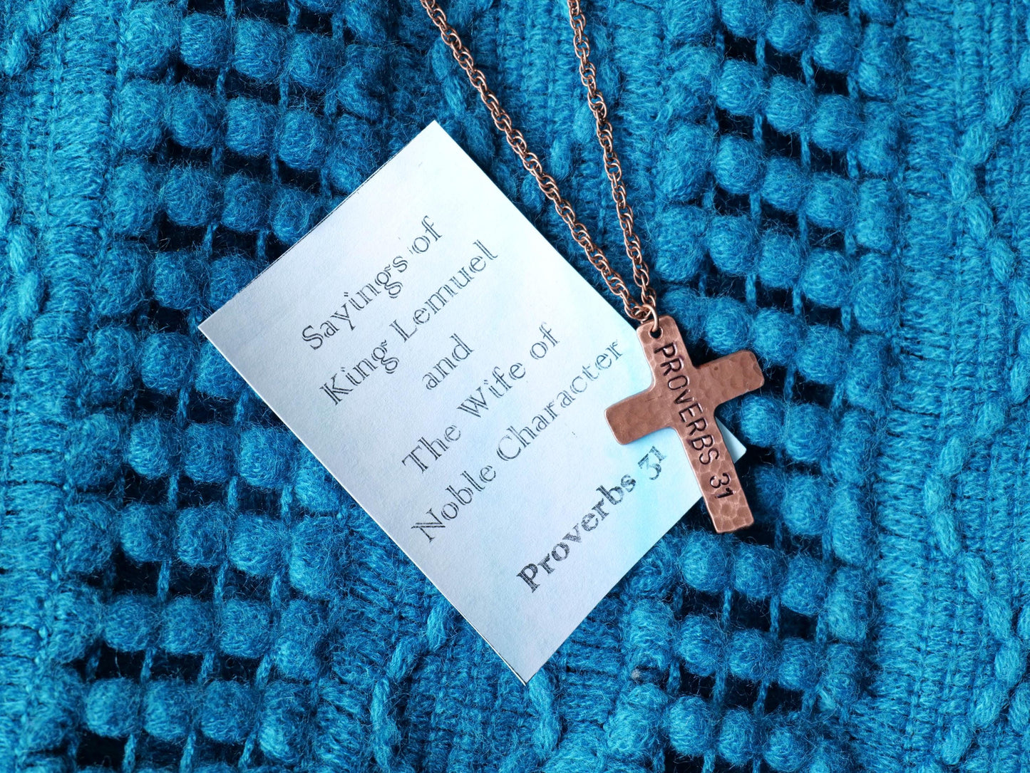 Proverbs 31 Woman Necklace * Jesus Necklace * Bible Verse Gifts * Christian Cross Jewelry for Women * Biblical Womanhood