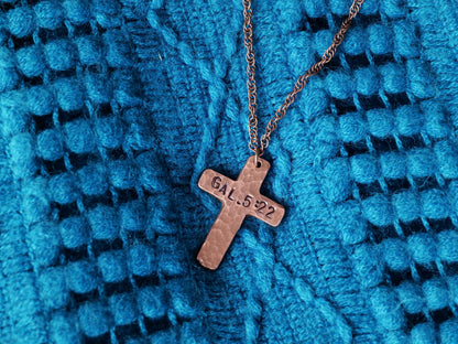 Galatians 5:22 Necklace * Jesus Necklace * Bible Verse Gifts * Christian Cross Jewelry for Men for Women * Fruit of the Spirit