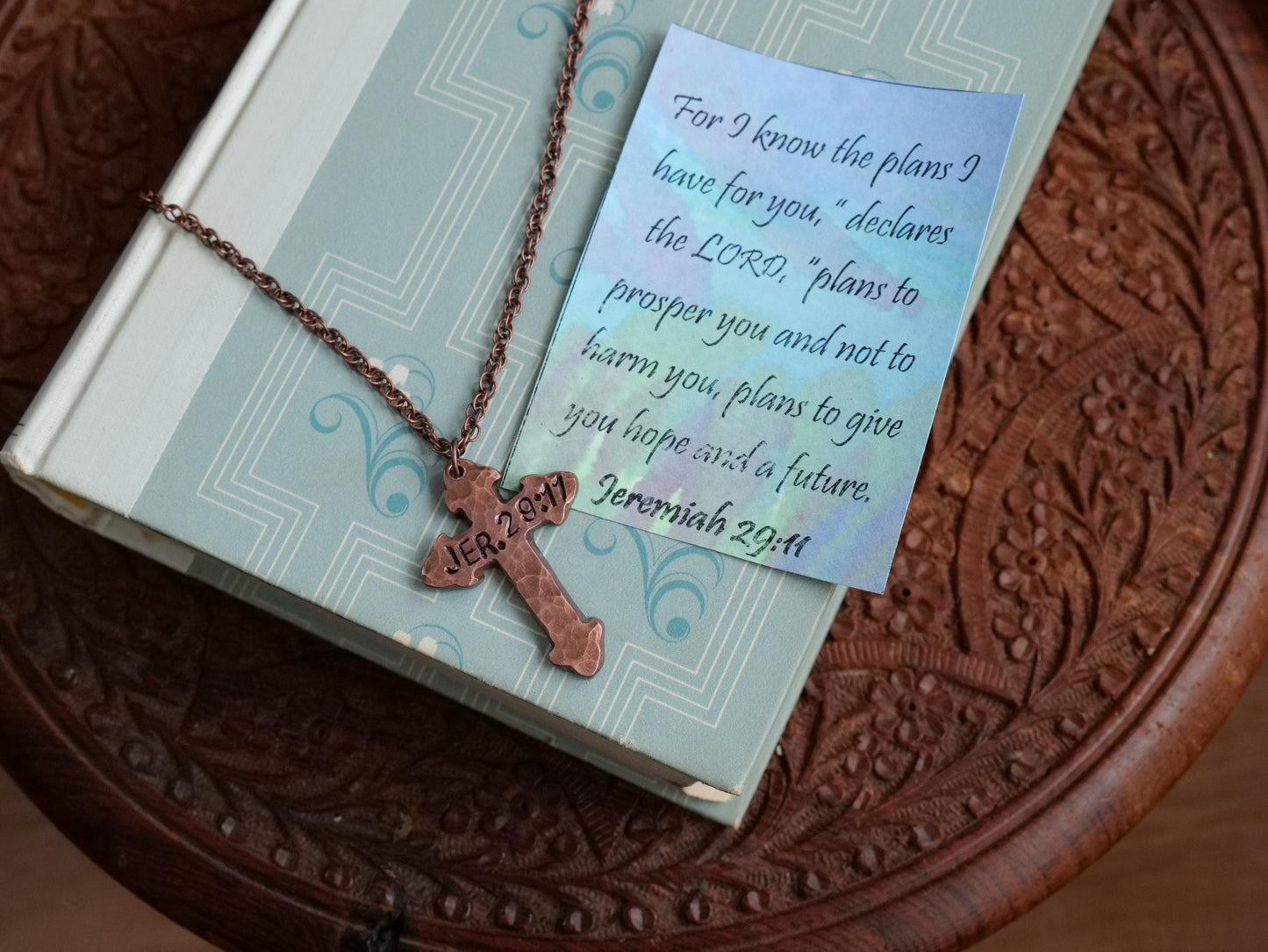 Jeremiah 29:11 Necklace * God's Plan Necklace * Bible Verse Gifts * Christian Cross Jewelry for Men for Women * Jeremiah 29 11 Pendant