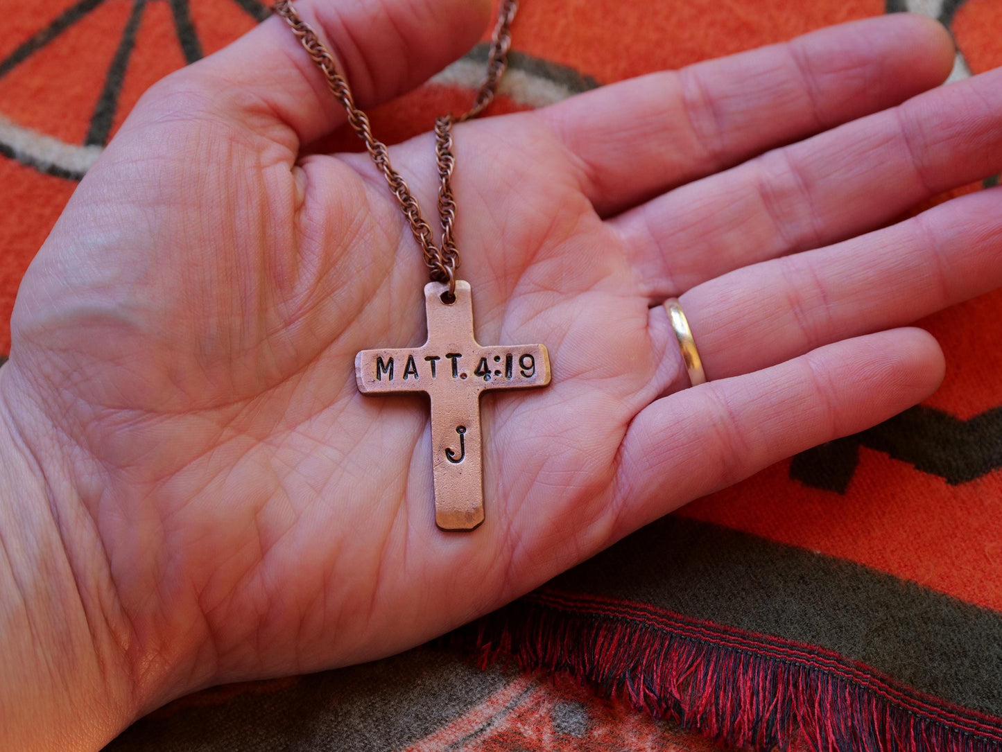 Fishers of Men Jewelry * Matthew 4:19 Necklace * Fishers of Men Necklace * Bible Verse Gifts * Christian Cross Jewelry for Men for Women