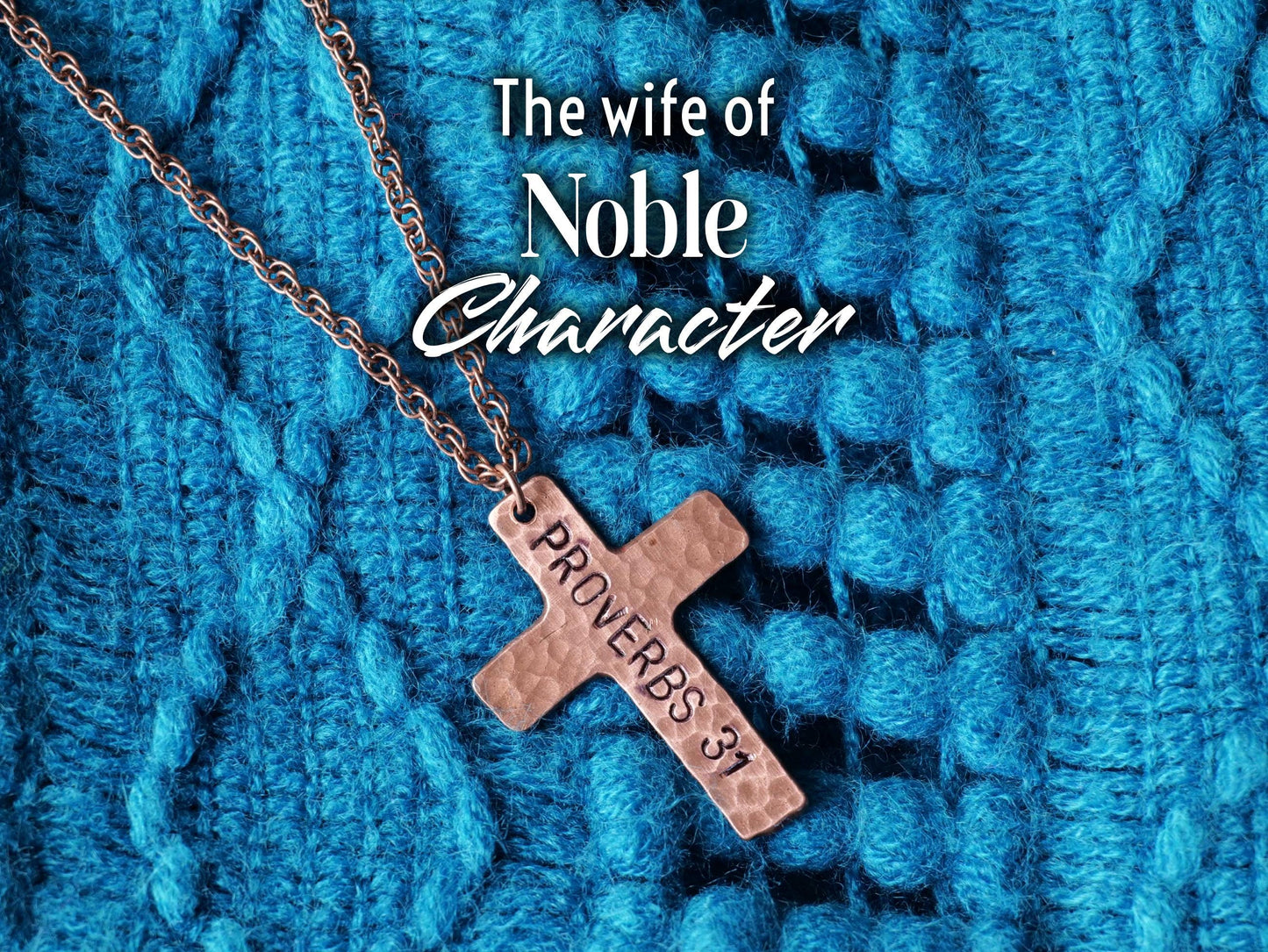 Proverbs 31 Woman Necklace * Jesus Necklace * Bible Verse Gifts * Christian Cross Jewelry for Women * Biblical Womanhood