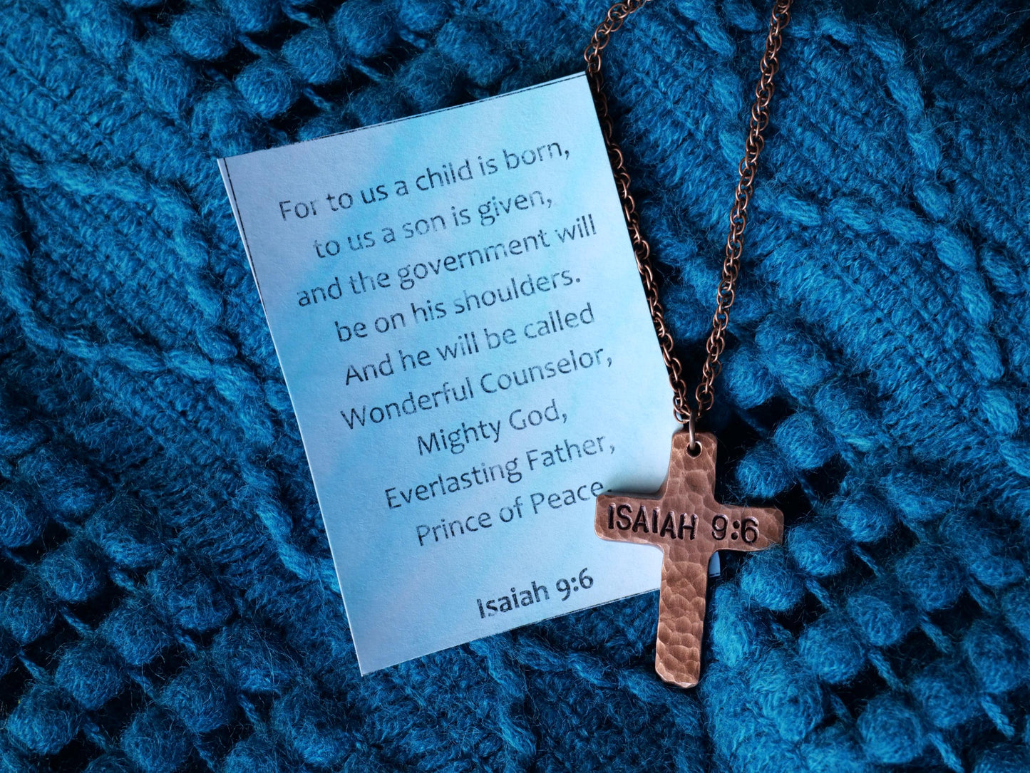 Prince of Peace Jewelry * Isaiah 9:6 Necklace * Jesus Necklace * Bible Verse Gifts * Christian Cross Jewelry for Men for Women