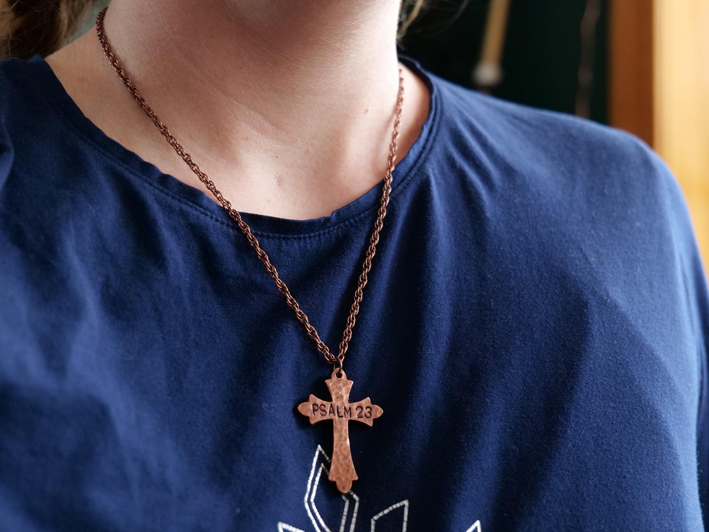 Psalm 23 Necklace * Bible Verse Gifts * Christian Cross Jewelry for Men for Women * Psalm 23 Jewelry * The Lord is my Shepherd Pendant