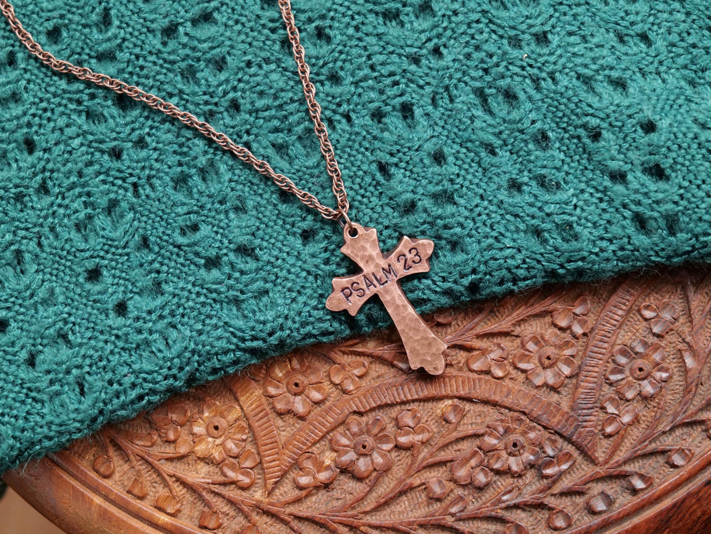 Psalm 23 Necklace * Bible Verse Gifts * Christian Cross Jewelry for Men for Women * Psalm 23 Jewelry * The Lord is my Shepherd Pendant