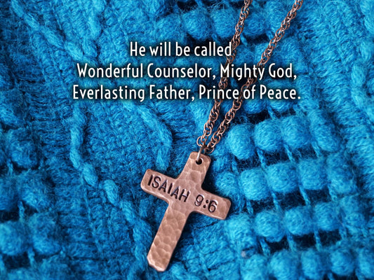 Prince of Peace Jewelry * Isaiah 9:6 Necklace * Jesus Necklace * Bible Verse Gifts * Christian Cross Jewelry for Men for Women