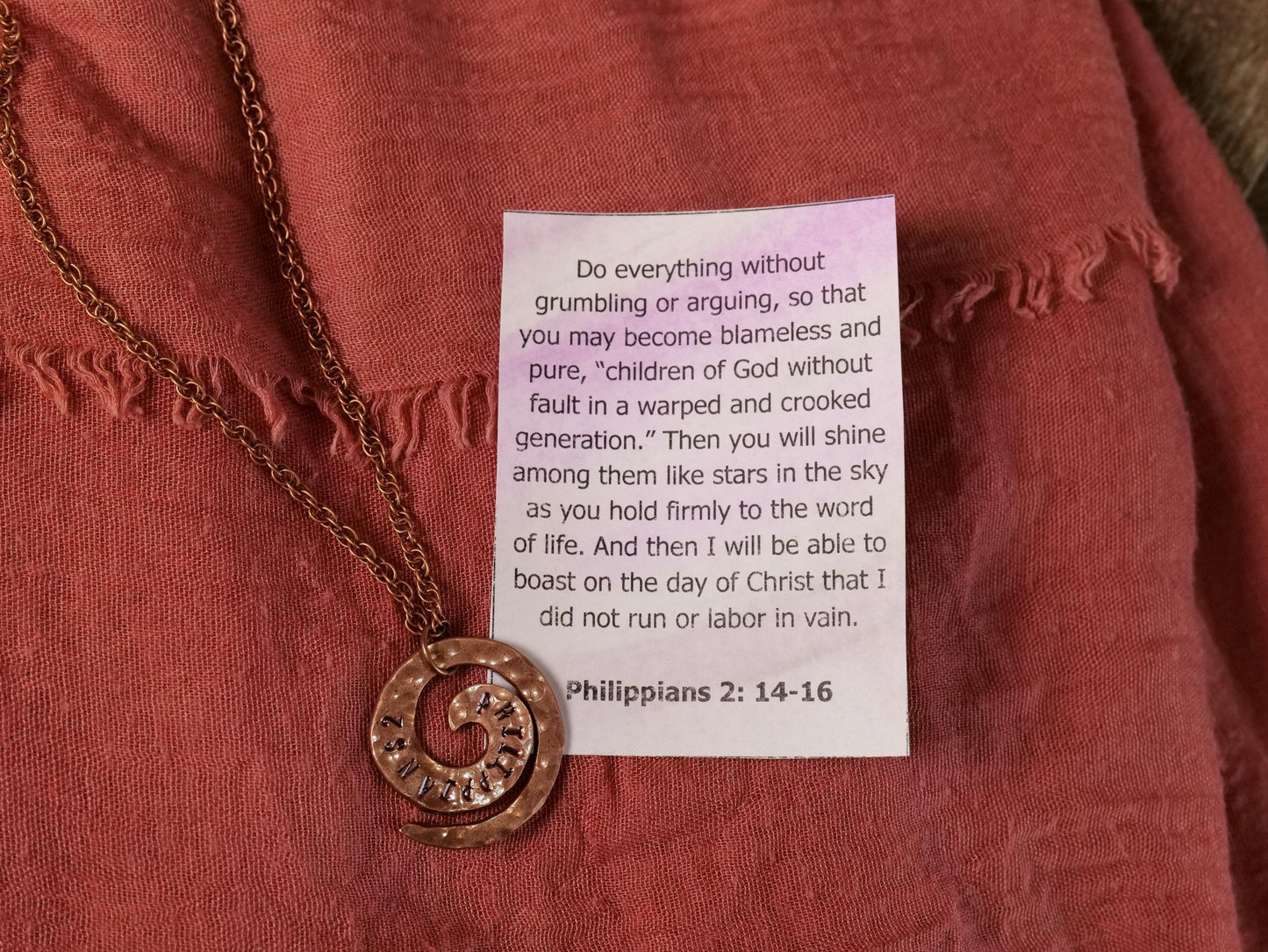 Philippians 2 Necklace * Christian Necklace * Bible Verse Gifts * Christian Jewelry for Men for Women * Children of God Shine Like Stars