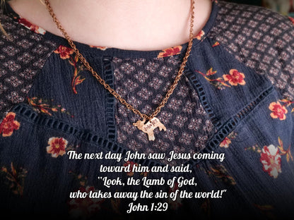 John 1:29 Necklace * Lamb Necklace * Bible Verse Gifts * Christian Jewelry for Men for Women * Lamb of God