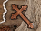 Copper & Steel Metal Cross Wall Art // Cross Wall Decor // Iron Cross Wall Decor // Blacksmith Made Hand Forged Cross Anniversary Gift