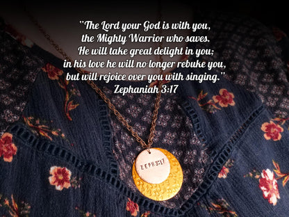 Zephaniah 3:17 Necklace * Christian Music Necklace * Bible Verse Gifts * Christian Jewelry for Men for Women * Singing Over Me